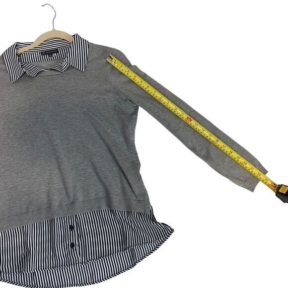 ADRIANNA Papell Fooler Grey Sweater - Picture 8 of 9